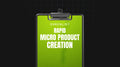 Rapid Micro Product Creation - Checklist