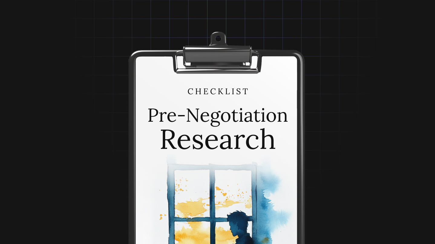 Pre-Negotiation Research - Checklist