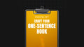Craft Your One-Sentece Hook - Checklist
