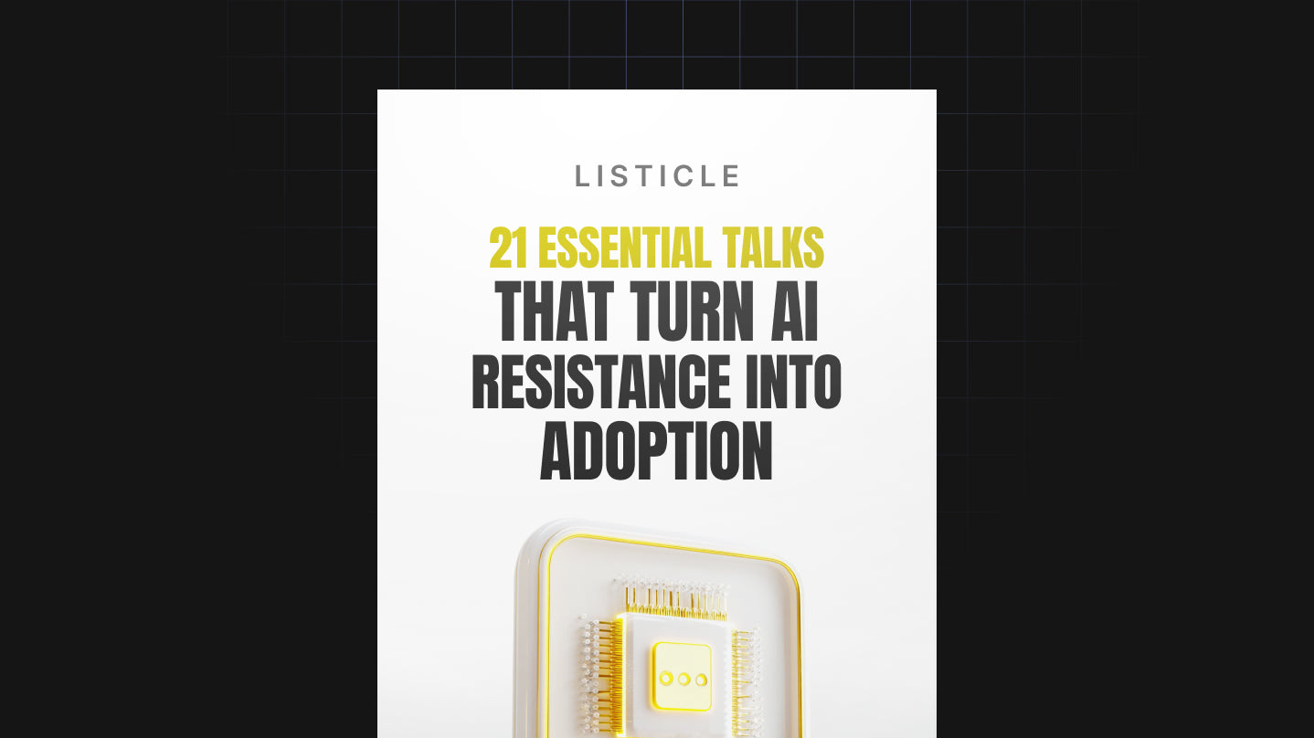 21 Essential Talks That Turn AI Resistance Into Adoption - List