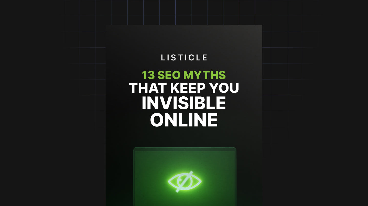 13 SEO Myths That Keep You Invisible Online - List