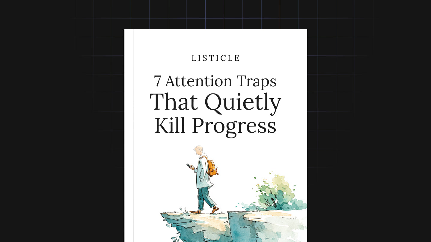 7 Attention Traps That Quietly Kill Progress - List