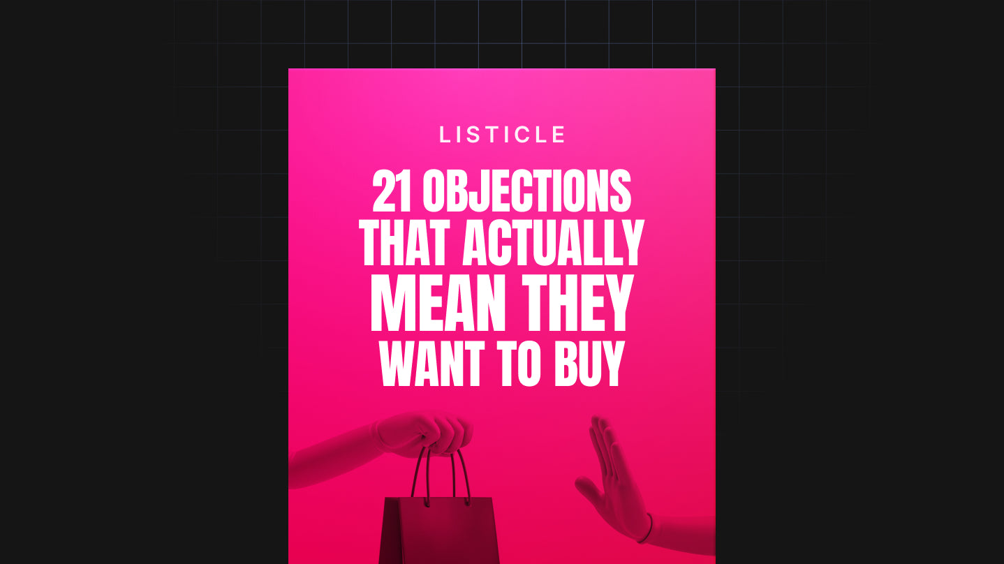 21 Objections That Actually Mean They Want to Buy - List