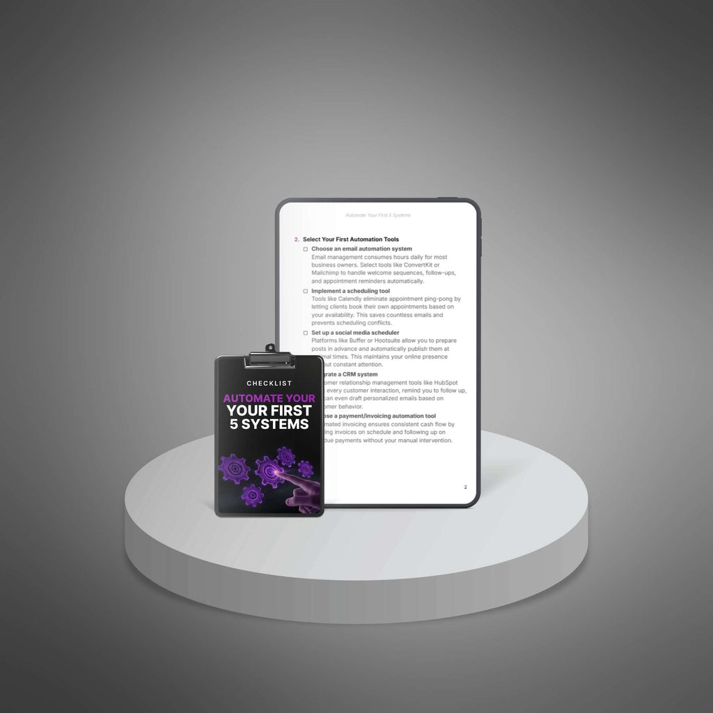 Automate Your First 5 Systems - Checklist