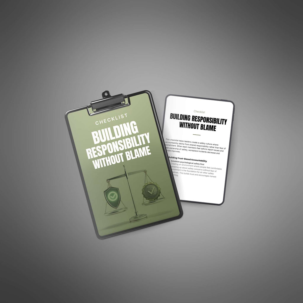 Building Responsibility Without Blame - Checklist
