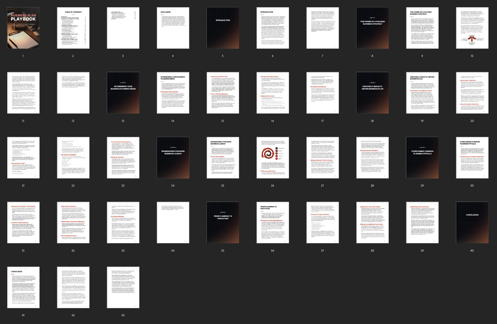 Your Business Plan Playbook - Ebook