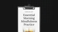 Essential Morning Mindfulness Practice - Checklist
