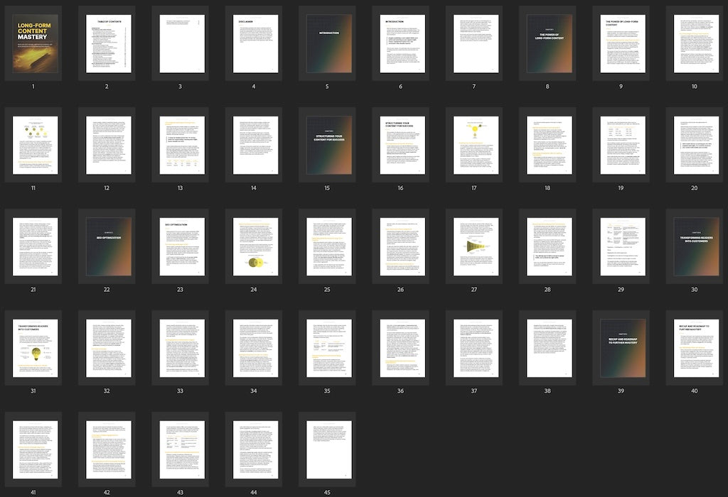 Long-Form Content Mastery - Ebook